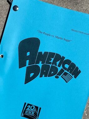 American Dad 2009 Production Used Table Draft Script The People vs Martin Sugar
